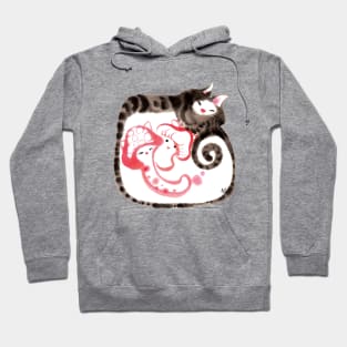 Cat love mushroom Hoodie